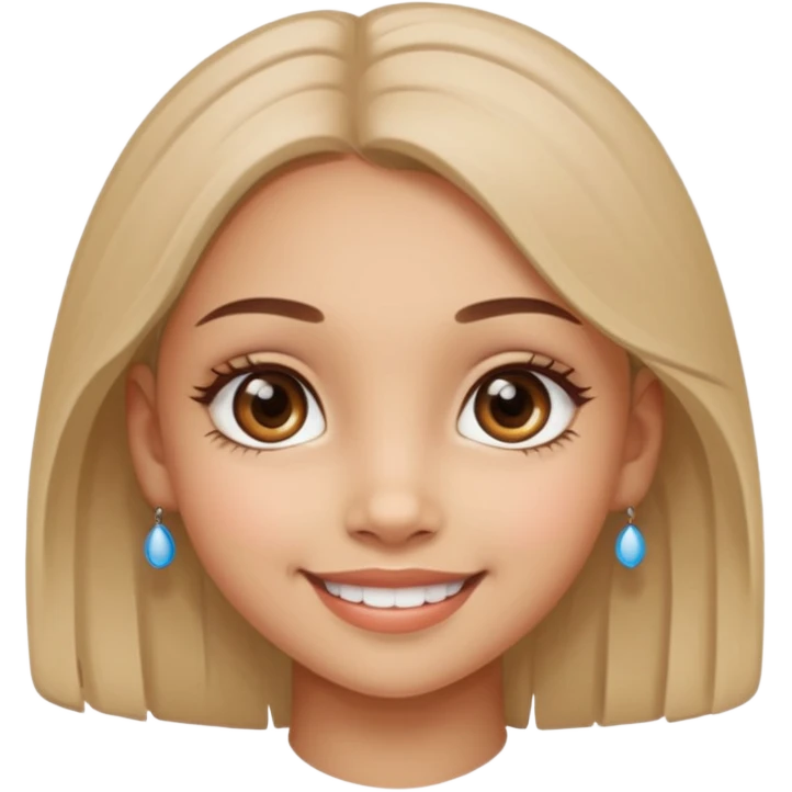 Cute girl with bindi and realistic eyes emoji