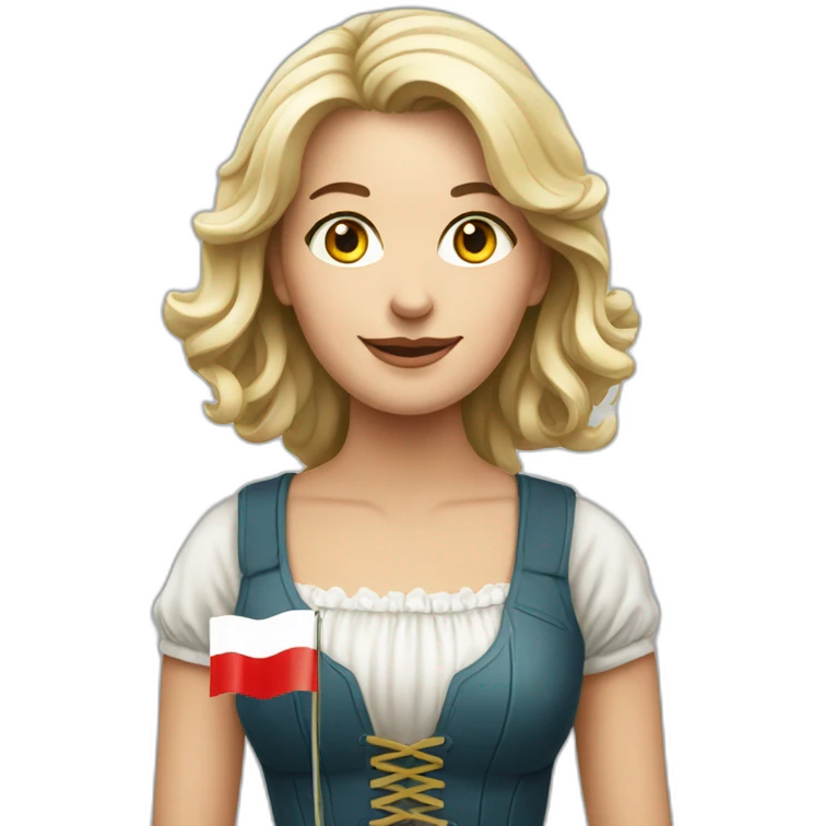Austrian woman with Austrian flag emoji