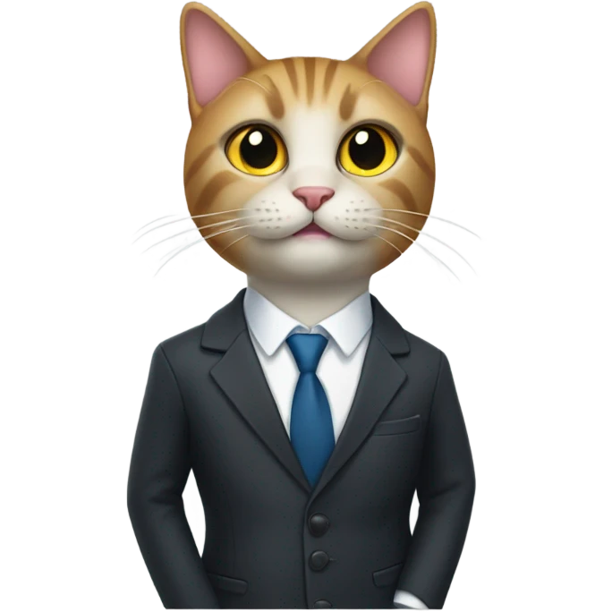 Cat with suit emoji