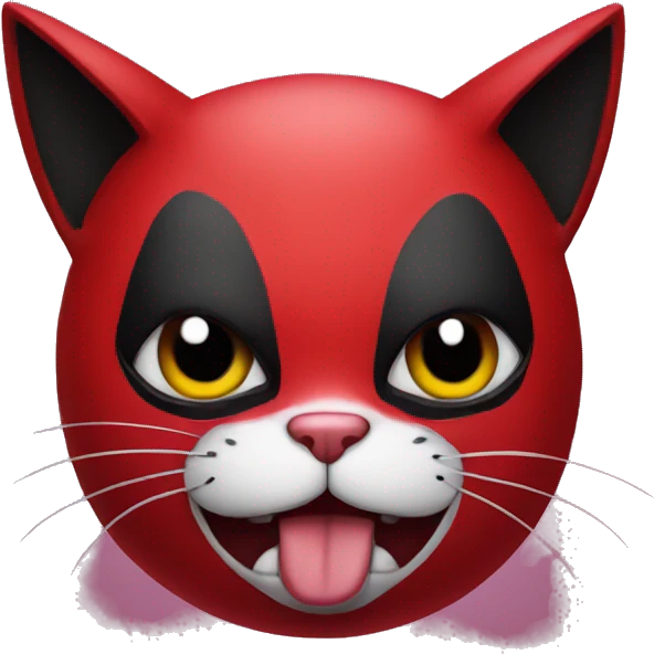 Deadpool cat head emoji