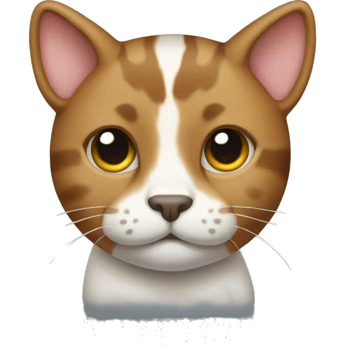 Cat that is cow colored emoji