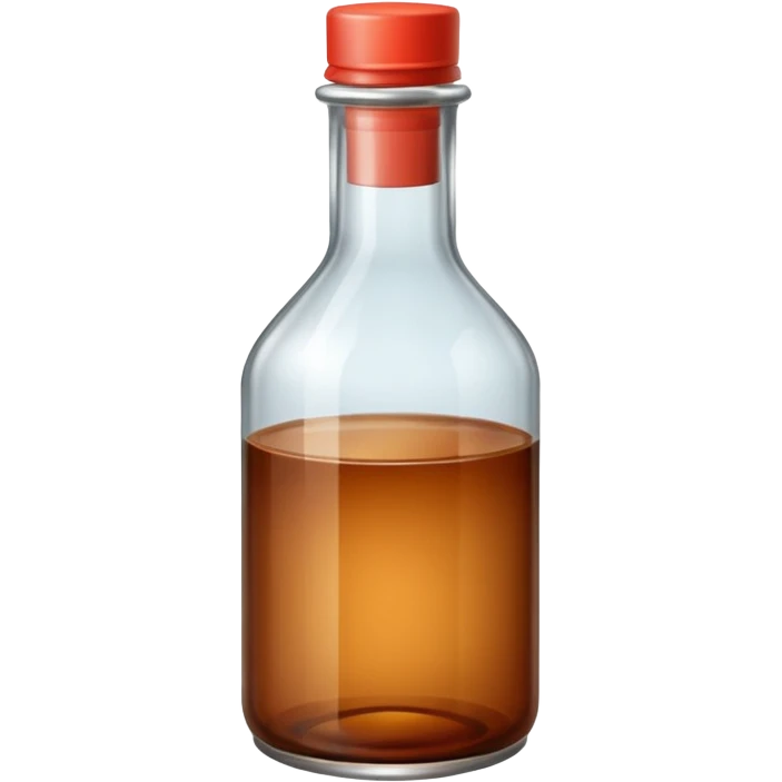 bottle of brown liquid, plain, simple, clear emoji