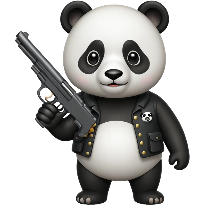 PANDA WITH GUN emoji