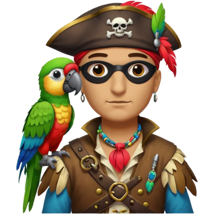 pirate and parrot emoji
