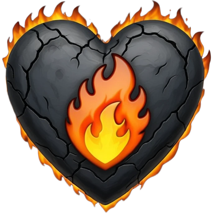 قلب اسود محروق emoji