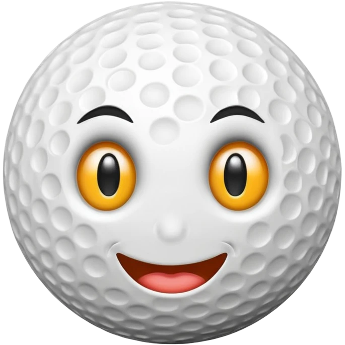 Golf ball face emoji