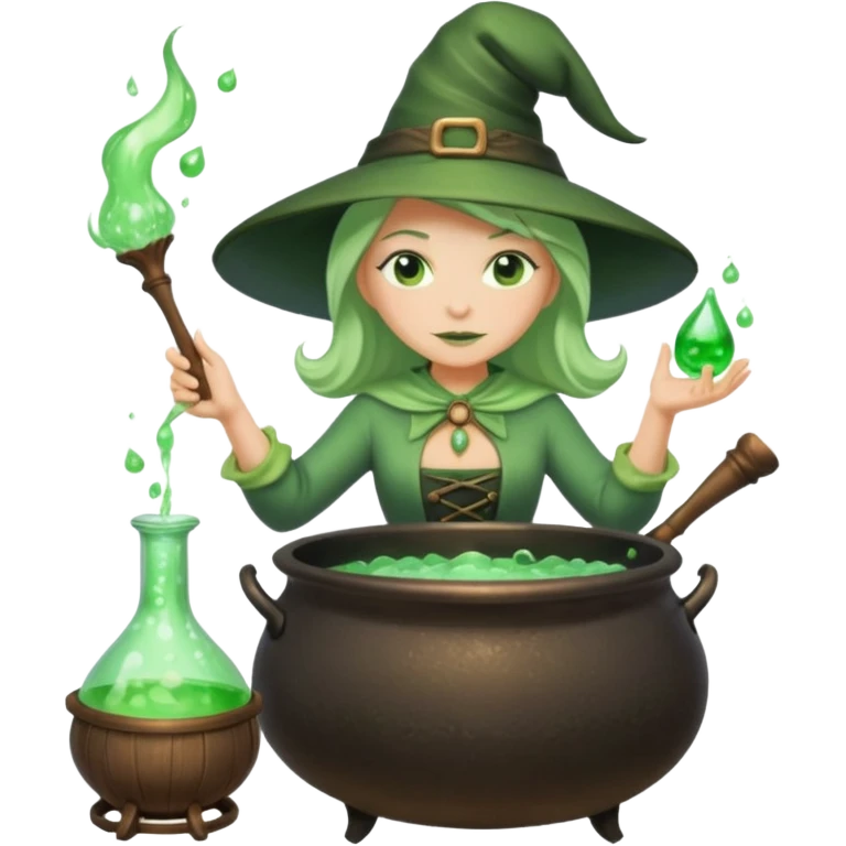 green witch cooking potion emoji