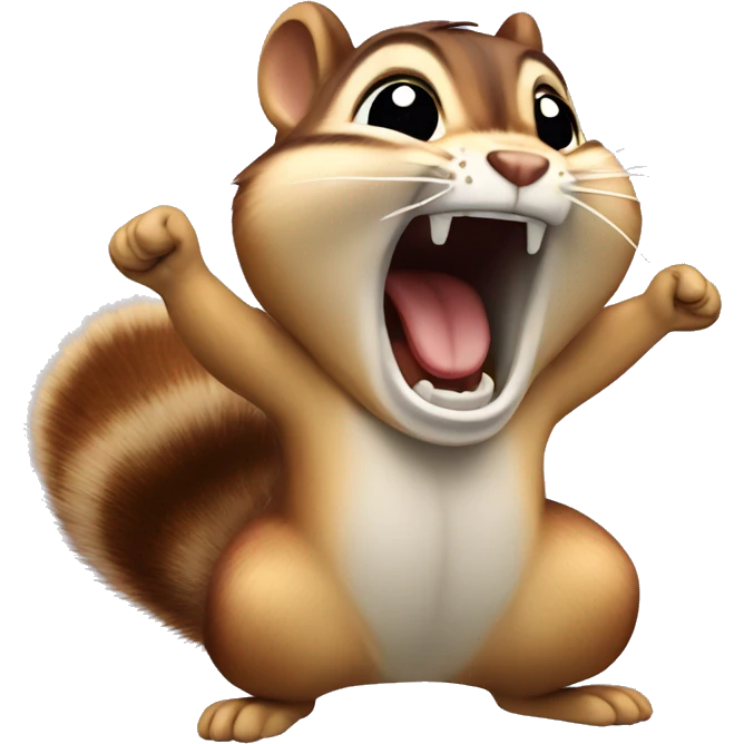 Chipmunk screaming  emoji