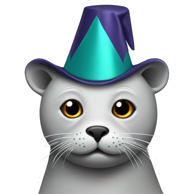 seal wearing a party hat emoji