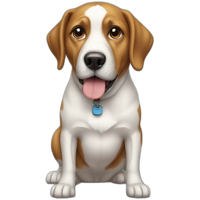 Smart dog emoji