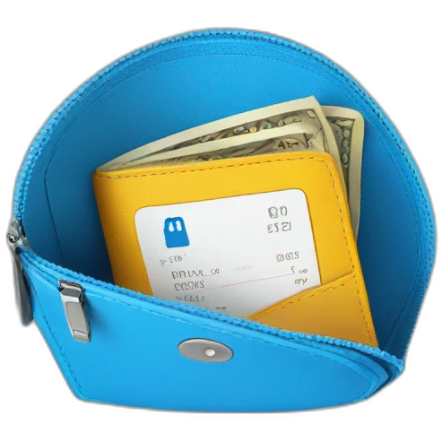blue-wallet-with-hr-written-on-it emoji
