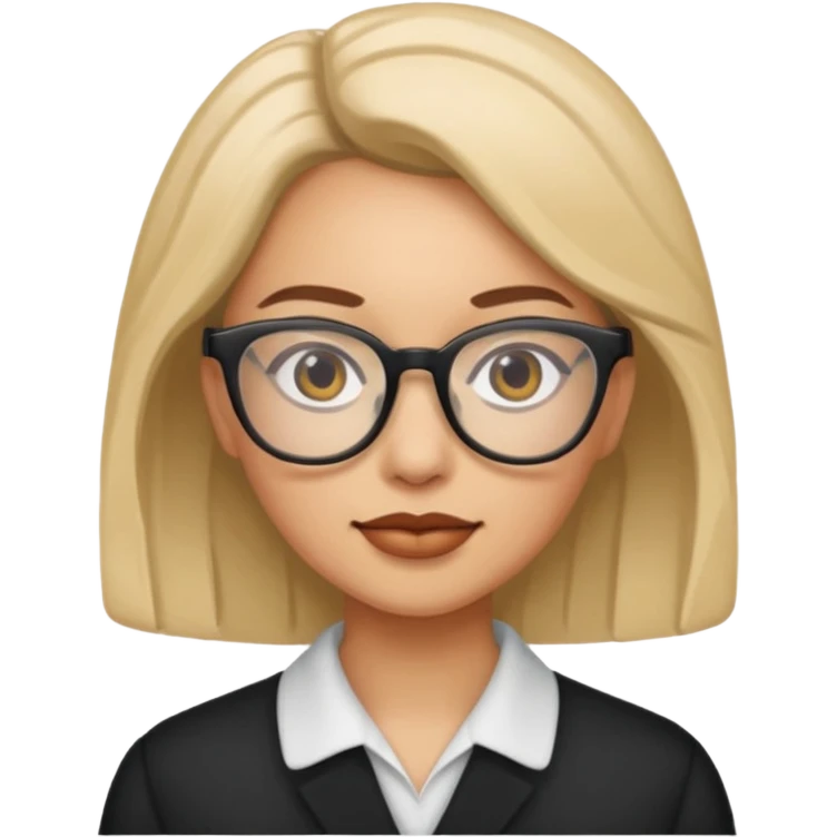 Mujer con lentes emoji