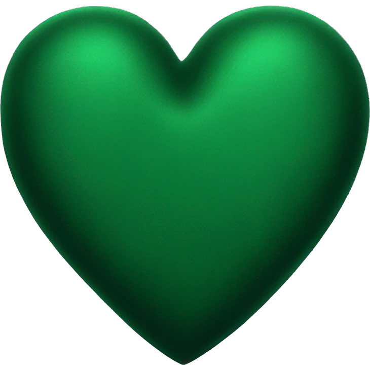 Dark velvet green heart  emoji