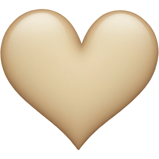 Beige heart emoji
