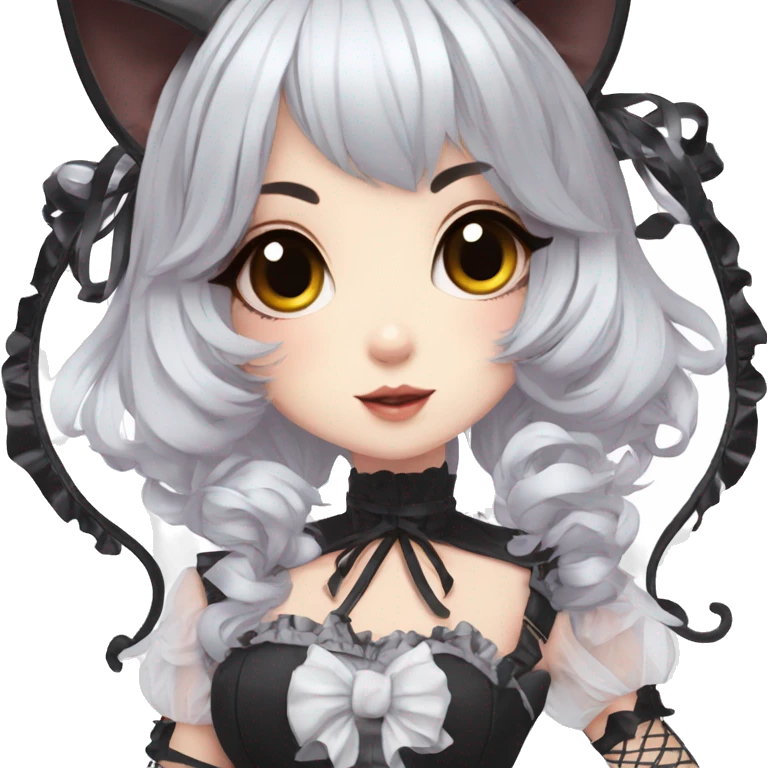 Edgy Kawaii Cute Cool Beautiful Elegant Pretty Anime Punk Lolita Catgirl emoji