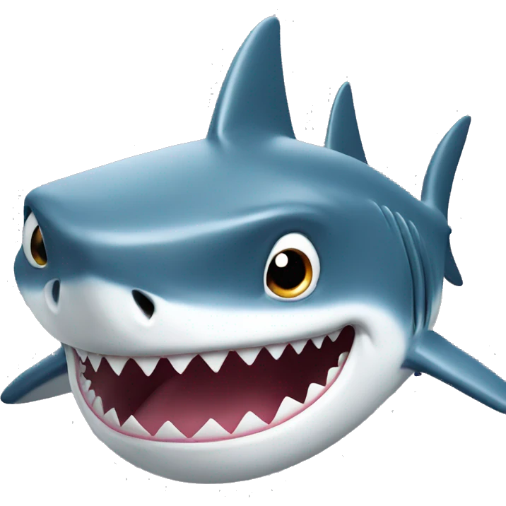 Shark with top emoji