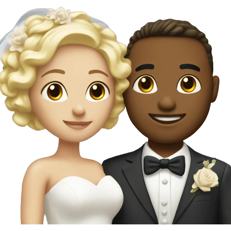 wedding couple in love blonde  emoji