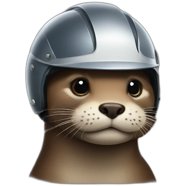 otters wearing helmet emoji