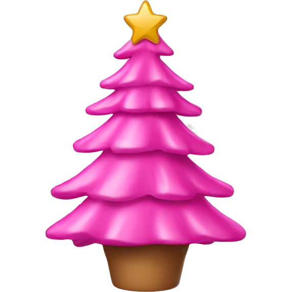 Pink Christmas tree emoji
