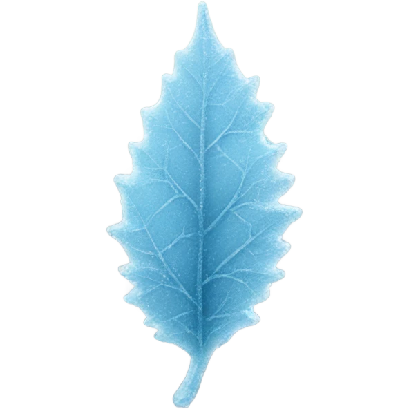 Frost on a leaf emoji