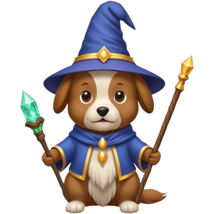 Dog wizard emoji