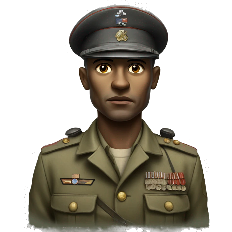 photorealistic serious soldier with skulls WW2 emoji