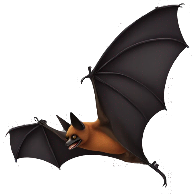 Realistic flying fox bat  emoji