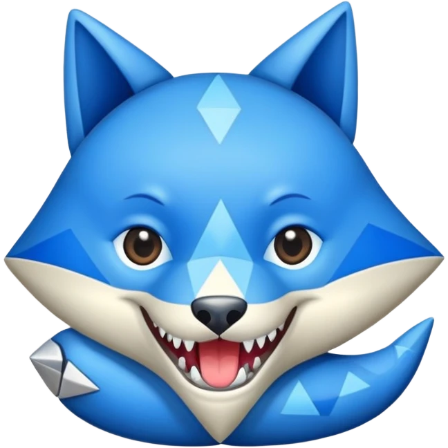 Tiburon con patas y zapatos azules emoji