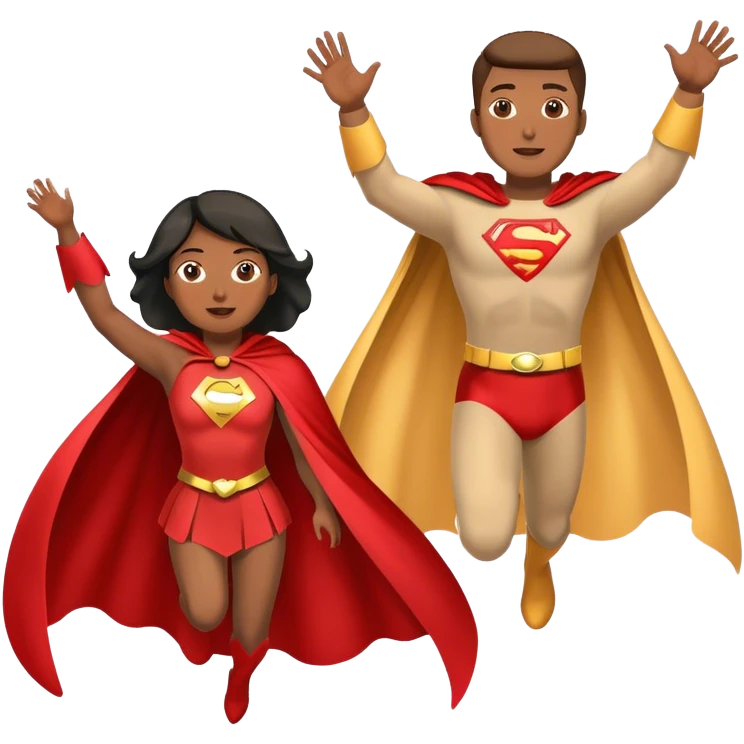 two people flying emoji