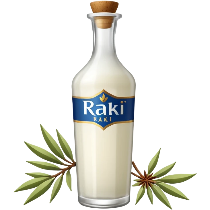 Turkish alcoholic drink = raki emoji