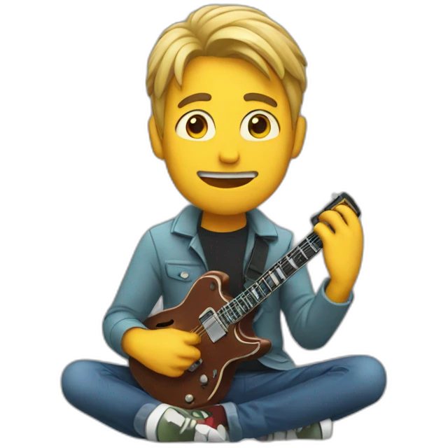 guy playing addicted emoji