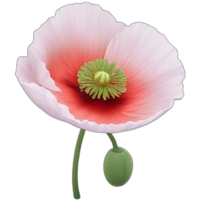 Poppy flower emoji