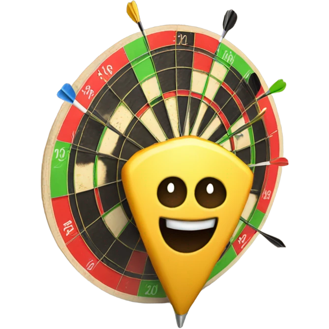 Show three Darts score 180  emoji