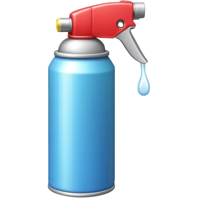 foam spray can object icon, aerosol can with foam coming out, shiny metal + plastic cap, 3D cartoon, mobile game icon style, centered, clean background, no text, no watermark
 emoji