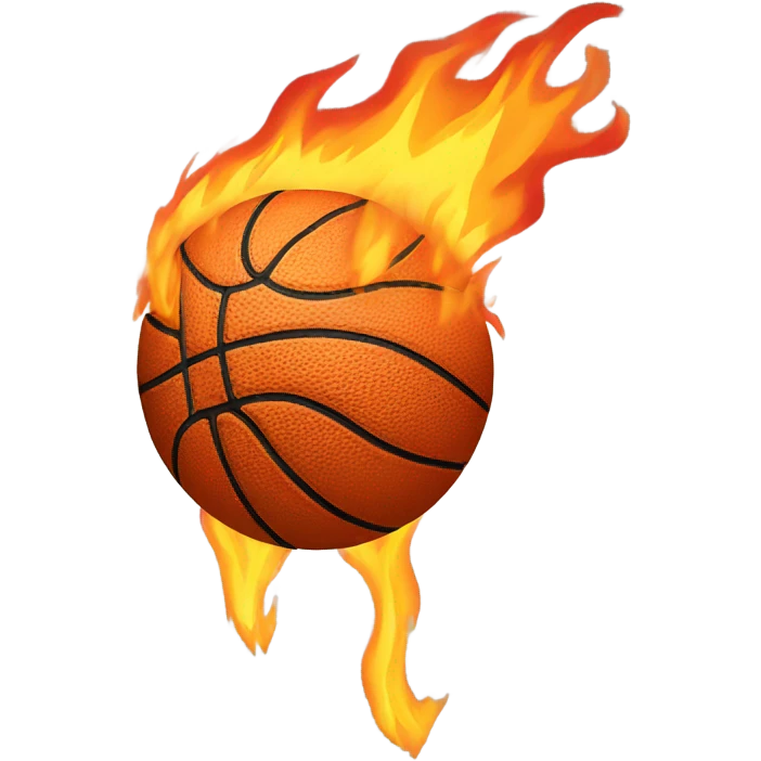 Basketball on fire emoji