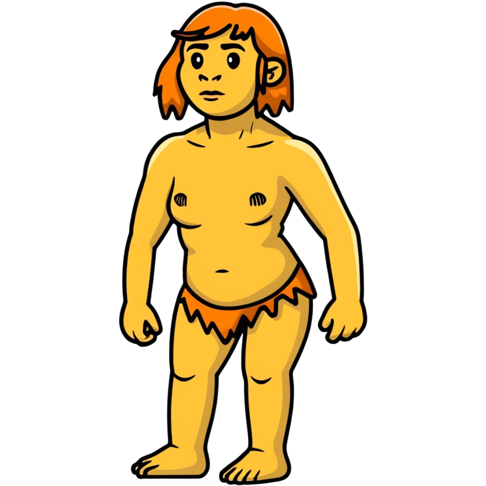 fullbody neanderthal woman attractive figure emoji
