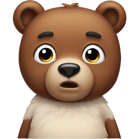 Embarrassed little bear emoji