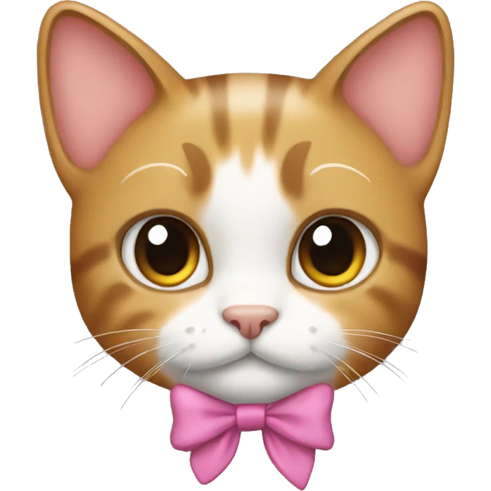 A cat wearing a bow emoji