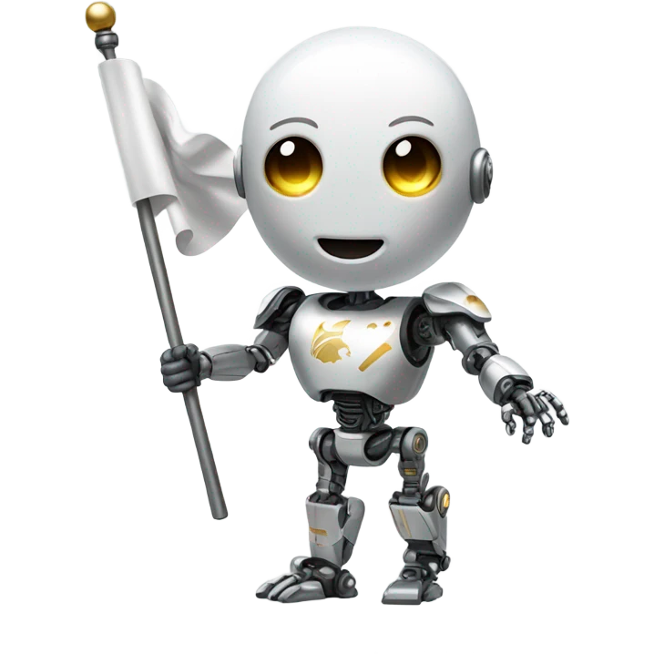 Cyborg surrender white flag emoji