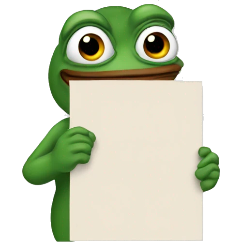 pepe holding sign up emoji