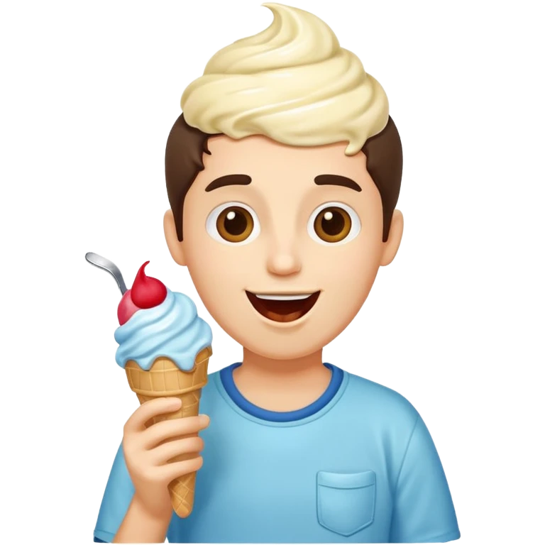 Tung tung tung sahur with ice cream emoji