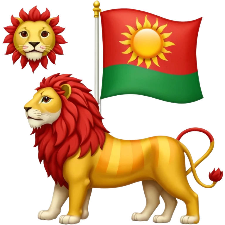 پرچم شیر و خورشید ایران emoji