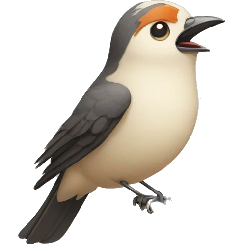 bird with letter emoji