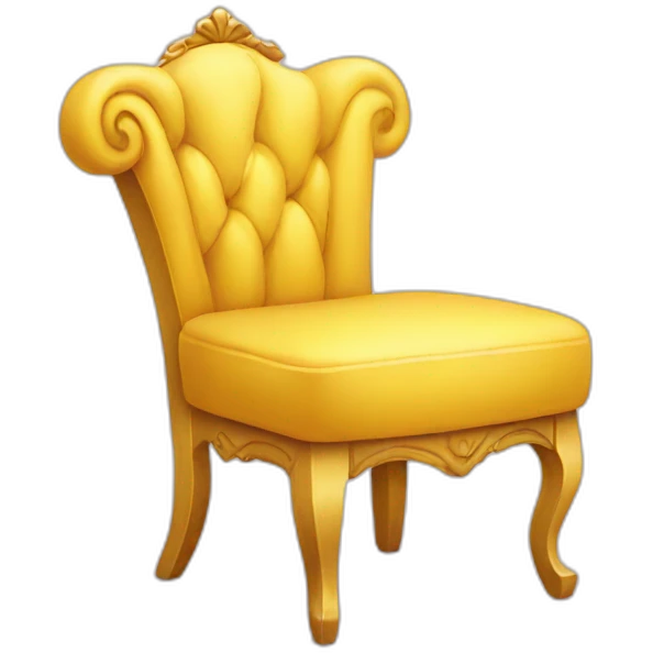 Yellow chair with princess emoji
