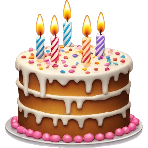 birthday cake with blown candles emoji