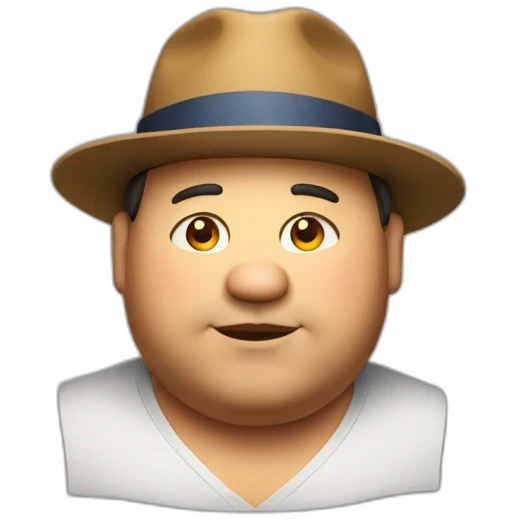 fat guy with a hat emoji