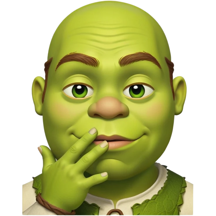 shrek blowing a kiss emoji