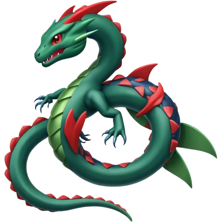 Rayquaza-Zygarde-Salamence-fusion (full body) emoji