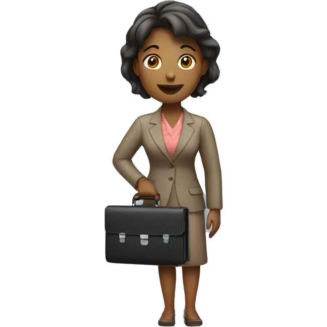 woman holding out briefcase emoji