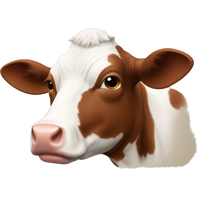 Pooled Hereford heifer. orange on body. No orange on face.  emoji